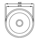 Cuba De Embutir Premium Rd 370x370mm Prof. 170mm Alto Brilho