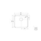 Cuba De Embutir Quadrum 40 U Undermount Tramontina 40 X 40 X