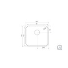 Cuba De Embutir Quadrum 45 U Undermount Tramontina 45 X 40 X