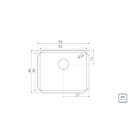 Cuba De Embutir Quadrum 50 U Undermount Tramontina 50 X 40 X