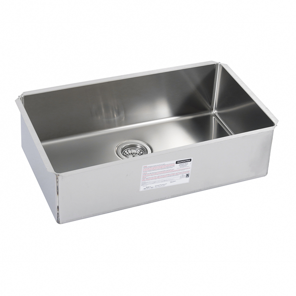 Cuba De Embutir Quadrum 70 U Undermount Tramontina 70 X 40 X 20 Cm Em Aço Inox Scotch Brite Com Válvula
