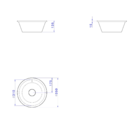 Cuba de Embutir Redonda Branca 13,5x35x35cm Slim Deca