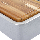 Cuba de Sobrepor ou Embutir Docol Massima 68x48x20 cm em Aço Inox Escovado com Acessórios e Lixeira de Embutir 6L