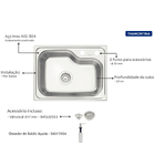 Cuba De Imbutir Morgana Compact Aço Inox 48 Fx Com Dosador -