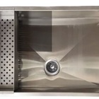Cuba De Inox 60x40 Quadrada Com Válvula E Escorredor Inox Ajl