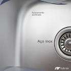 Cuba De Inox Pia Cozinha 41,5 X 36,5 Com Válvula Tubrax