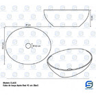 Cuba De Louça Apoio Oval 41 Cm (bari)