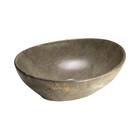 Cuba De Louça Apoio Oval 41 Cm (Bari Mármore Fendi)