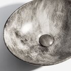 Cuba De Louça Apoio Oval 41 Cm (bari Mármore Grigio)