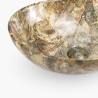 Cuba De Louça Apoio Oval 41 Cm (bari Mármore Ônix Marrom)