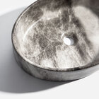 Cuba De Louça Apoio Oval 50 Cm (spezia Mármore Grigio)