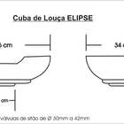 Cuba De Louça Apoio Oval Elipse Branca