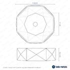 Cuba De Louça Apoio Redonda 40 Cm (murano)