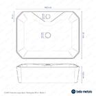 Cuba De Louça Apoio Retangular 49 Cm (módena)