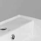 Cuba De Louça Semi Encaixe Quadrada 41 Cm Com Ladrão (Trento)