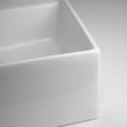 Cuba De Louça Semi Encaixe Quadrada 41 Cm Com Ladrão (Trento)