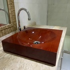 Cuba De Madeira Quadrada Sobrepor Cor Mogno