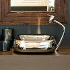 Cuba De Porcelana Para Banheiro - Acabamento Cromado - Rubine