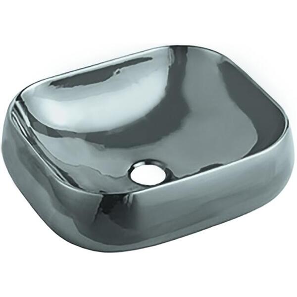 Cuba De Porcelana Para Banheiro - Acabamento Cromado - Rubine