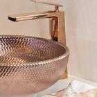 Cuba De Porcelana Para Banheiro - Acabamento Rose Gold - Rubi