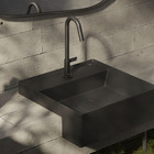 Cuba de Semi Encaixe Cerâmica Quadrada Black Mate com Mesa 12,5x40x40cm Terra Roca