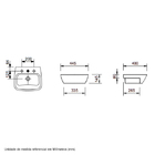 Cuba de Semi Encaixe Louça Branca Boss 14,5x44,5x44cm Incepa