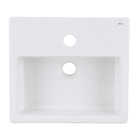 Cuba de Semi Encaixe Quadrada Cerâmica L 733 17 Branco 13,5x36,5x33cm Deca