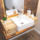 Cuba De Semi Encaixe Para Banheiro Xq395 Quadrada Compace