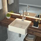 Cuba De Semi Encaixe Quadrada C01 Para Banheiro Xq355 Bege -