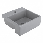 Cuba de Semi Encaixe Cerâmica Quadrado Cinza Matte 15,5x41x41 Q2 Celite
