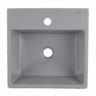 Cuba de Semi Encaixe Cerâmica Quadrado Cinza Matte 15,5x41x41 Q2 Celite