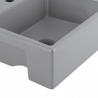 Cuba de Semi Encaixe Cerâmica Quadrado Cinza Matte 15,5x41x41 Q2 Celite