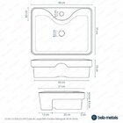 Cuba De Semi Encaixe Retangular 48cm Louça Sicília Bela Metai