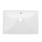 Cuba de Sobrepor Cerâmica Retangular Branca 11x56x38cm Outono Incepa