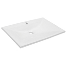 Cuba de Sobrepor Cerâmica Retangular Branca 11x56x38cm Outono Incepa