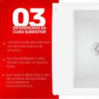 Cuba De Sobrepor Com Mesa Quadrada Loft 41x37,5cm Branca