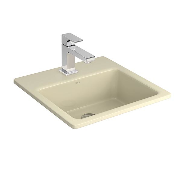 Cuba de Sobrepor Cerâmica Quadrado Creme 18,5x42x42cm L.730.37 Deca