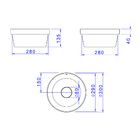 Cuba De Sobrepor Deca 30x30 L.22030.17 Redonda Branca