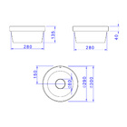 Cuba De Sobrepor Deca 30x30 L.22030.94 Redonda Ébano Fosco
