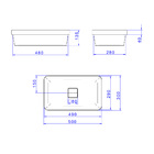 Cuba De Sobrepor Deca 50x30 L.23050.85 Retangular Soft Antrac