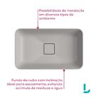 Cuba De Sobrepor Deca 50x30 L.23050.85 Retangular Soft Antrac