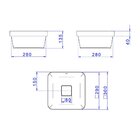 Cuba De Sobrepor Deca Slim 30x30 Quadrada Branca + Válvula +