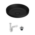 Cuba De Sobrepor Deca Slim 40x40 Redonda Ébano Fosco + Válvul