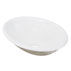 Cuba de Sobrepor Cerâmica Oval L65.17  13,5x44x31 cm Branca Deca