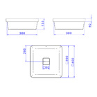 Cuba De Sobrepor L21040 Quadrada 40cm Branca