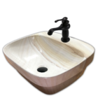 Cuba de Sobrepor Luxo Areia Vintage Retrô Marmorizada para To