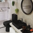 Cuba De Sobrepor Manplex Cerâmica Preto Fosca E1507