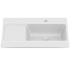 Cuba de Sobrepor Porcelanato Retangular Optica 14,5x60x38,5cm Branco Fosco Roca