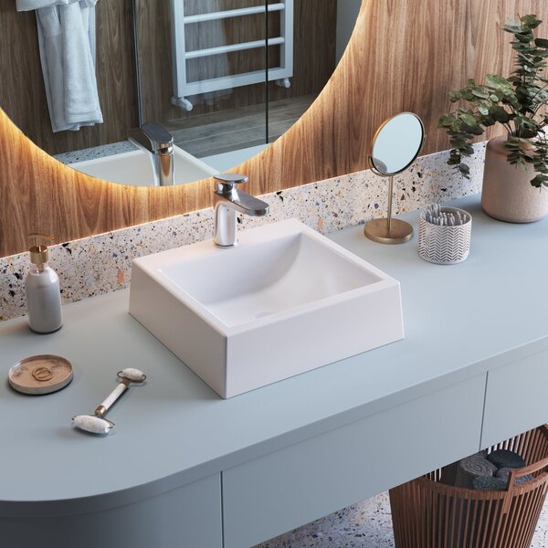 Cuba De Sobrepor Quadrada Para Banheiro E Lavabo C006 Placa&p