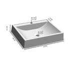 Cuba De Sobrepor Retangular Para Banheiro E Lavabo C011 Placa